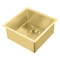 Whitehaus Noah Plus 16 Gauge Sgl Bowl Linen Textured Dual-Mount Sink Set, Brass WHNPL1818-B - alternate 1